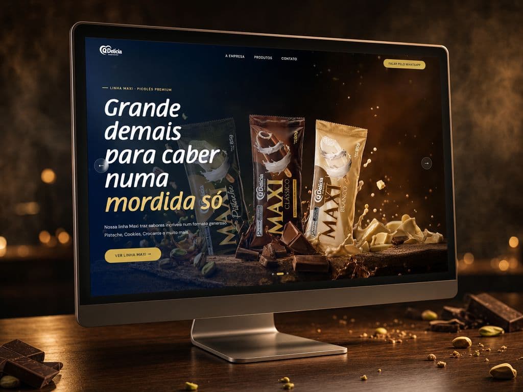 Site Q'Delícia — projeto entregue pela SELVA